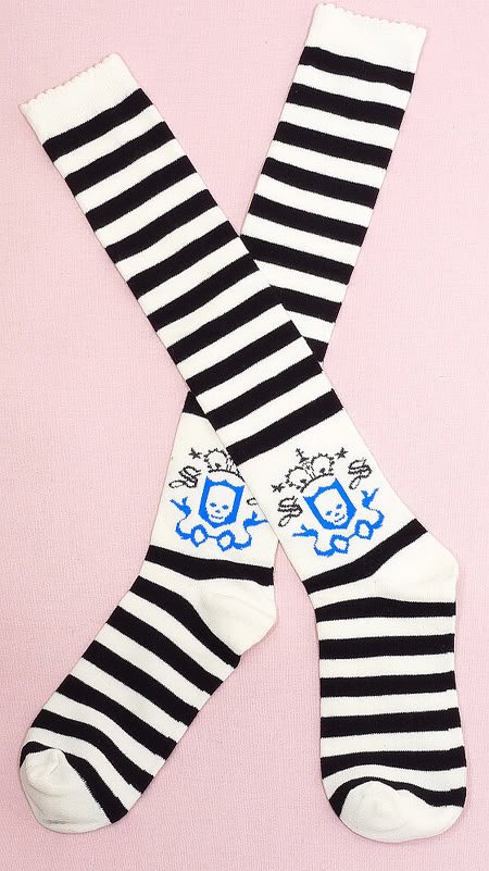 Secret Shop Punk Lolita Striped Knee Socks